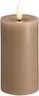 Moods & More - LED Pillar Candles, Silk, Melted, Sand, 49x100 mm