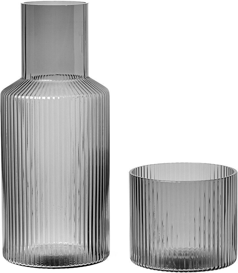 Ripple Small Carafe Set - Smoked Grey