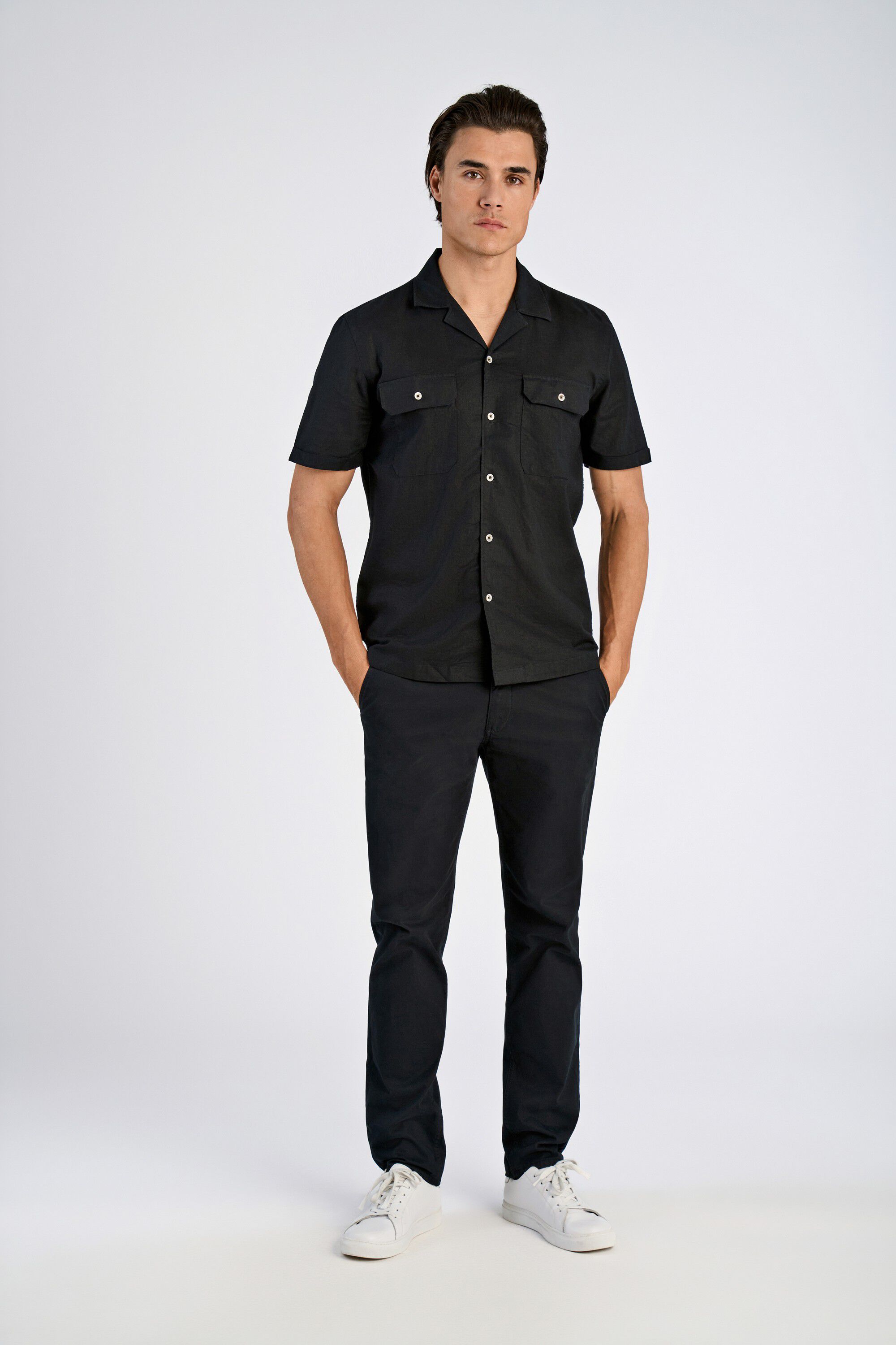 Cotton/linen resort shirt S/S