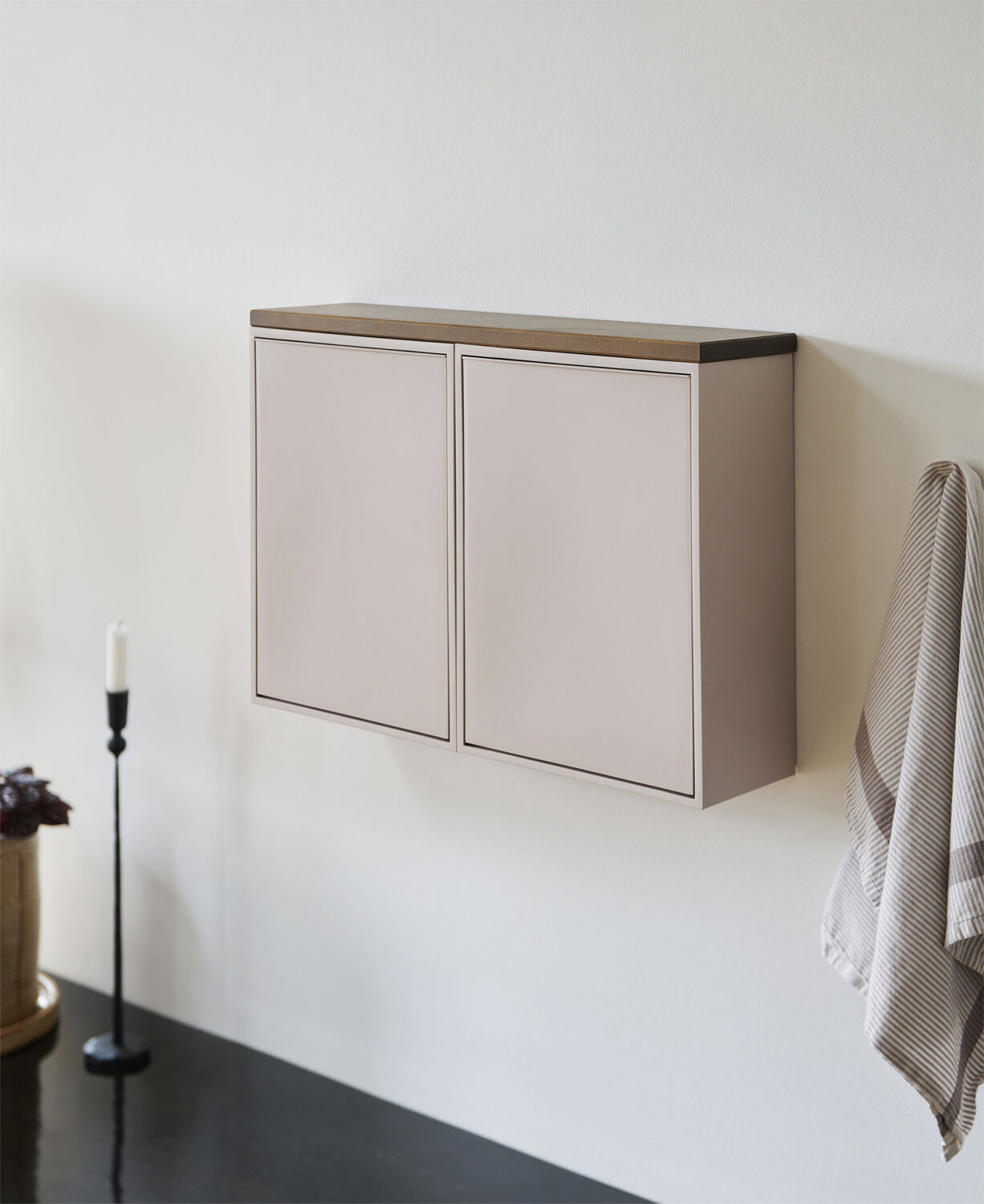 Floating wooden shelves