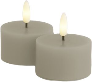 Sille Fyrfadslys 2 stk. sæt, Ø6xH3,4cm