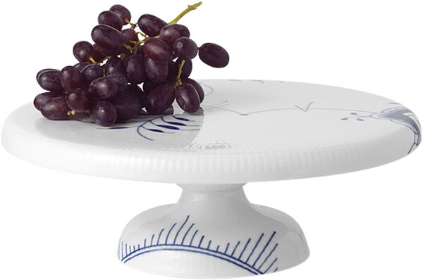 Blå Mega Riflet 29,5 cm Fad på fod