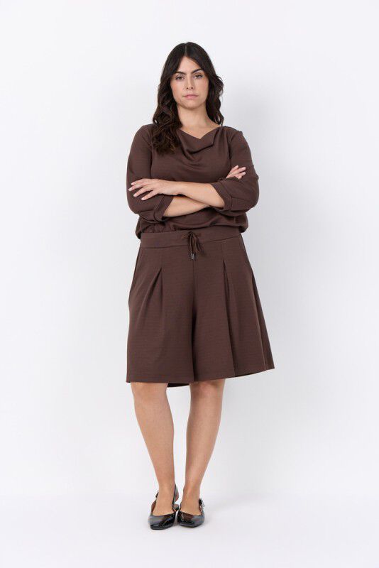 Curvy WA-SABINA 41 Shorts M&oslash;rk brun