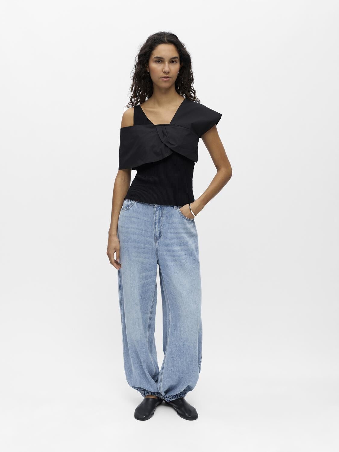 OBJBETZY S/S RE KNIT TOP 145