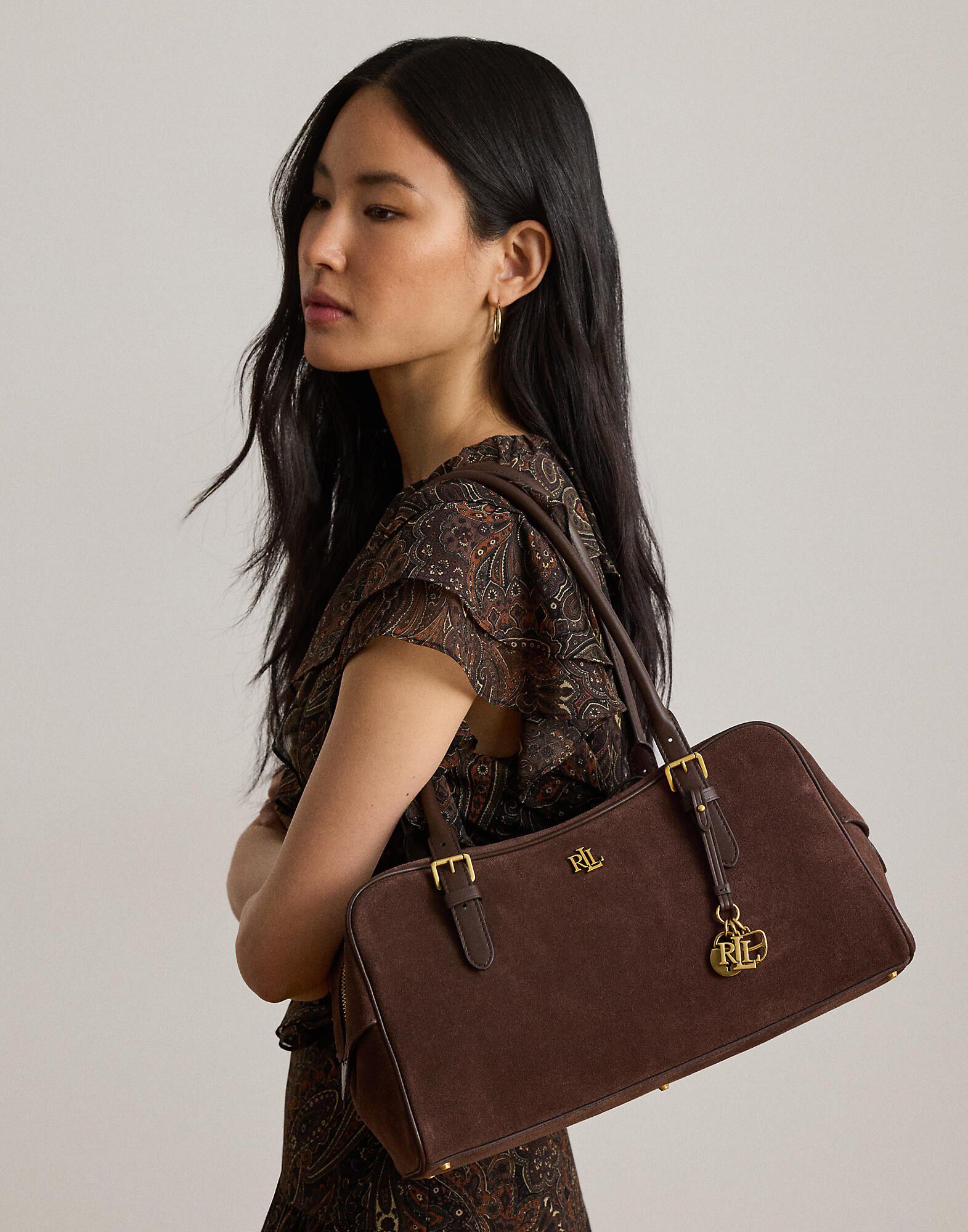 Suede Large Marcy Zip Satchel