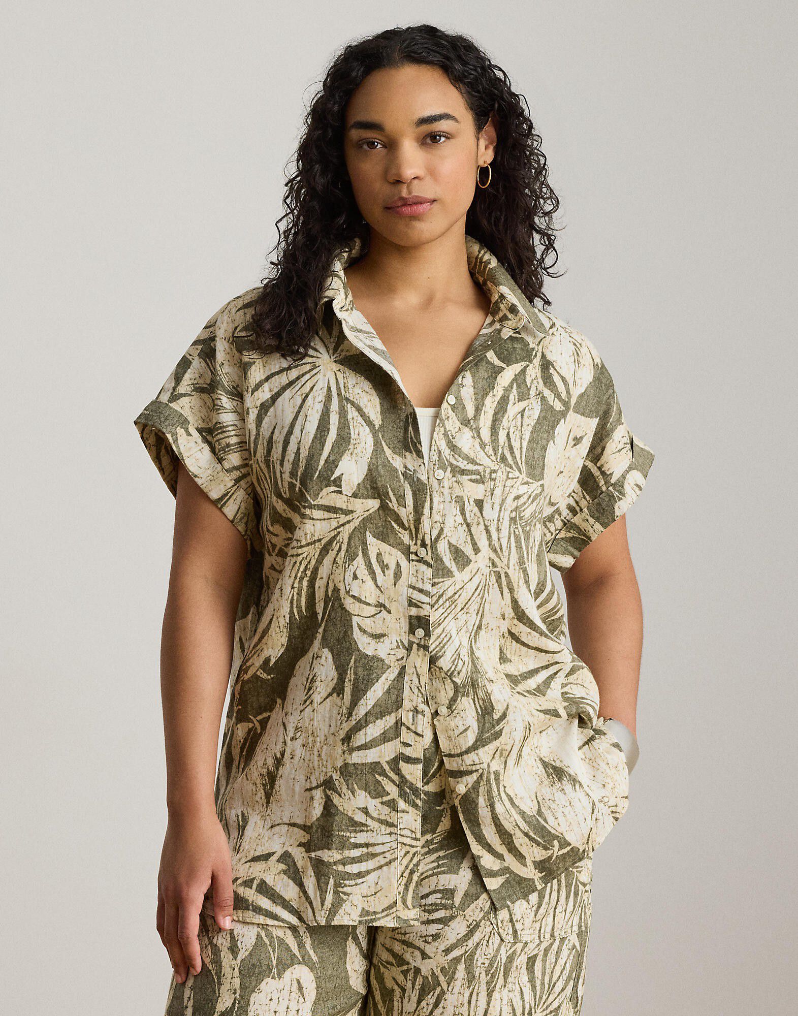 Relaxed Fit Print Short-Sleeve Shirt