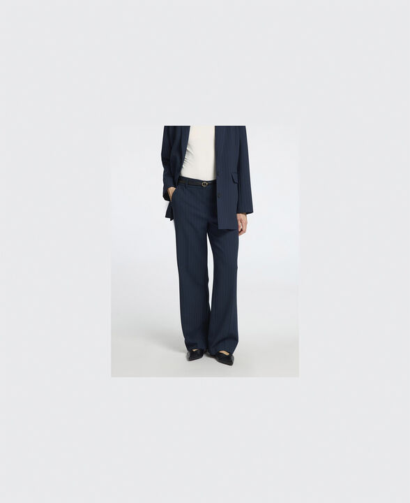 Slfrita Mw Wide Pant Pin Stripe Noos
