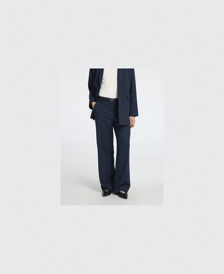 Slfrita Mw Wide Pant Pin Stripe Noos