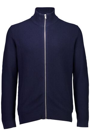 Recycle structure zip cardigan
