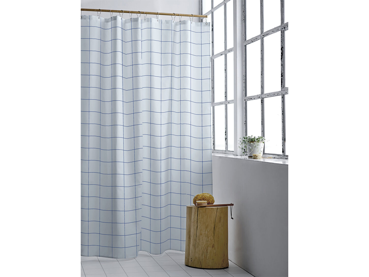 Dusjforheng 180x220 Vista Linen blue