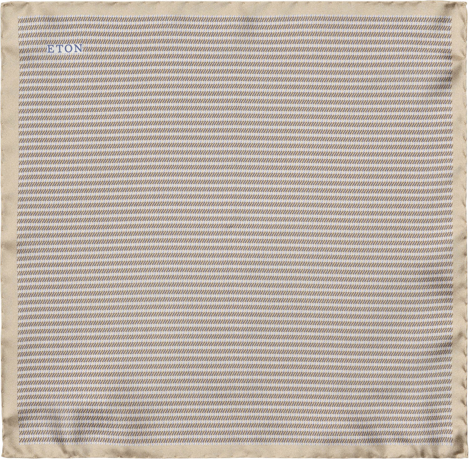 Beige Houndstooth Silk Pocket Square