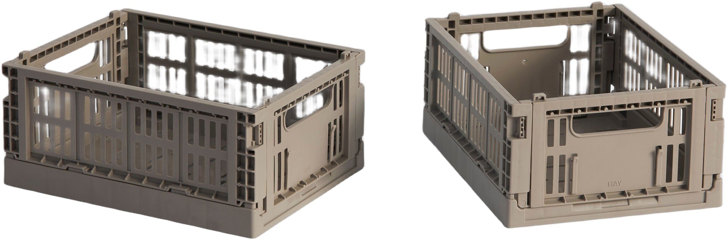 HAY Colour Crate Mini-Set of 2-Warm grey