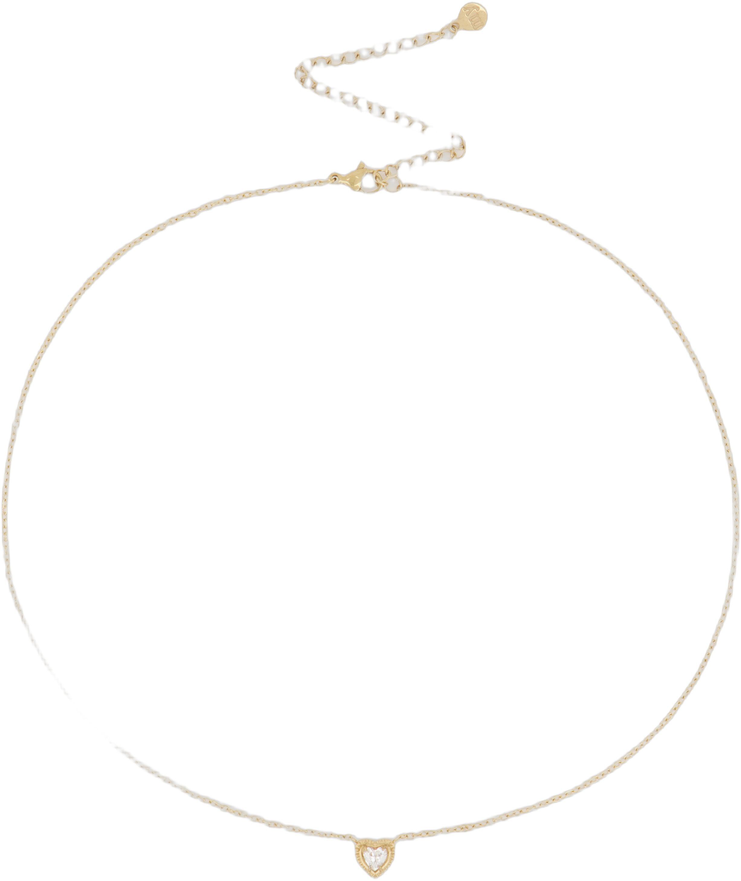 Necklace heart rhinestone