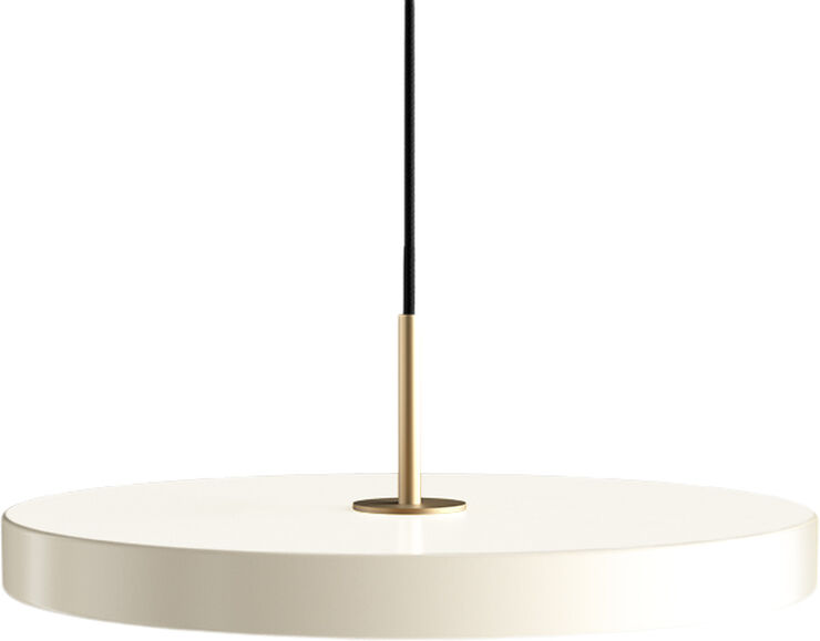 Asteria pearl white Ø 43 x 14 cm, 2. 7m cordset