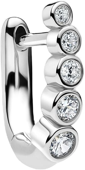 Arc Bold Huggie Silver