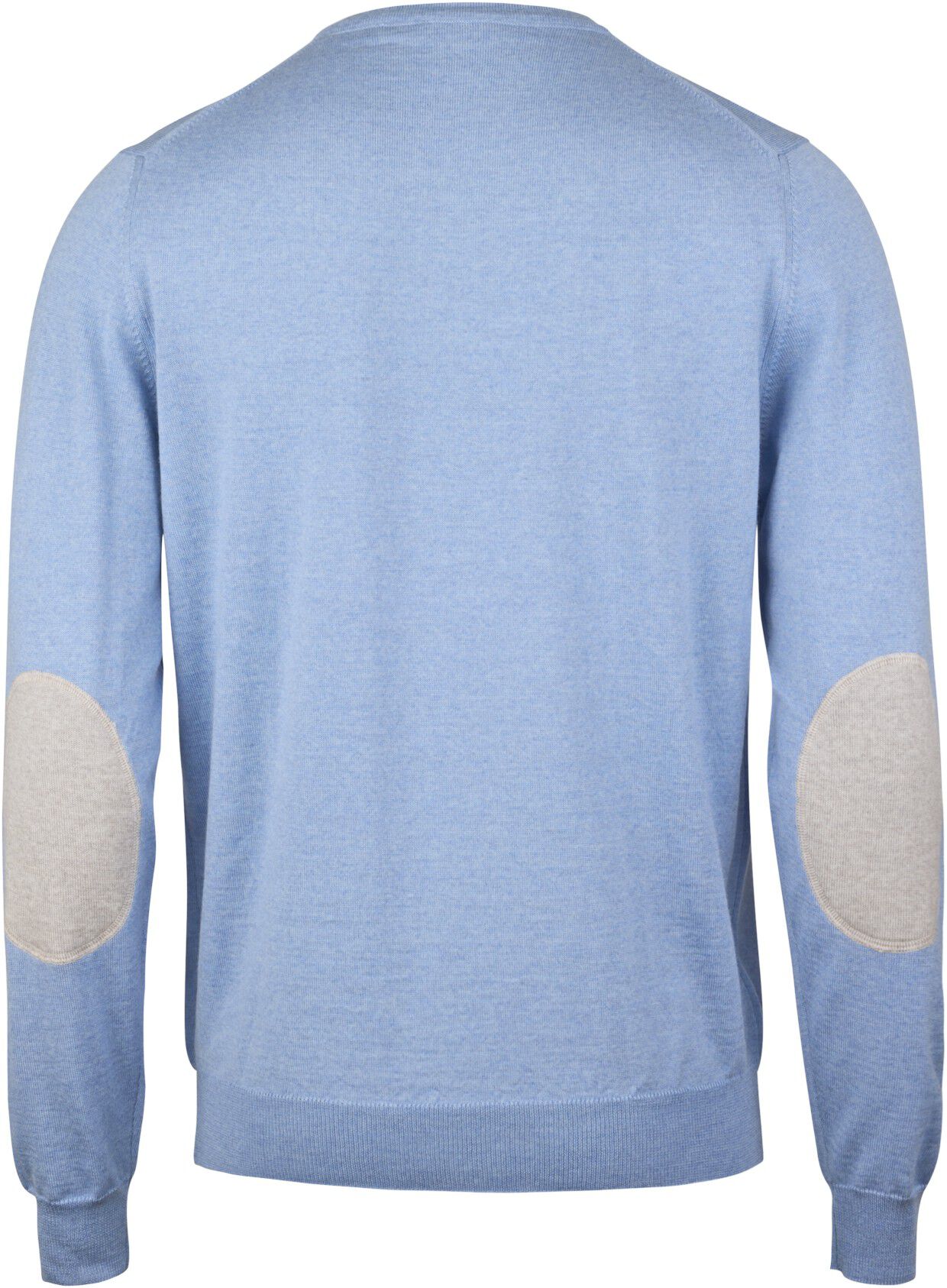 Pullover Knitted Crew Neck With Patch Merino Wool