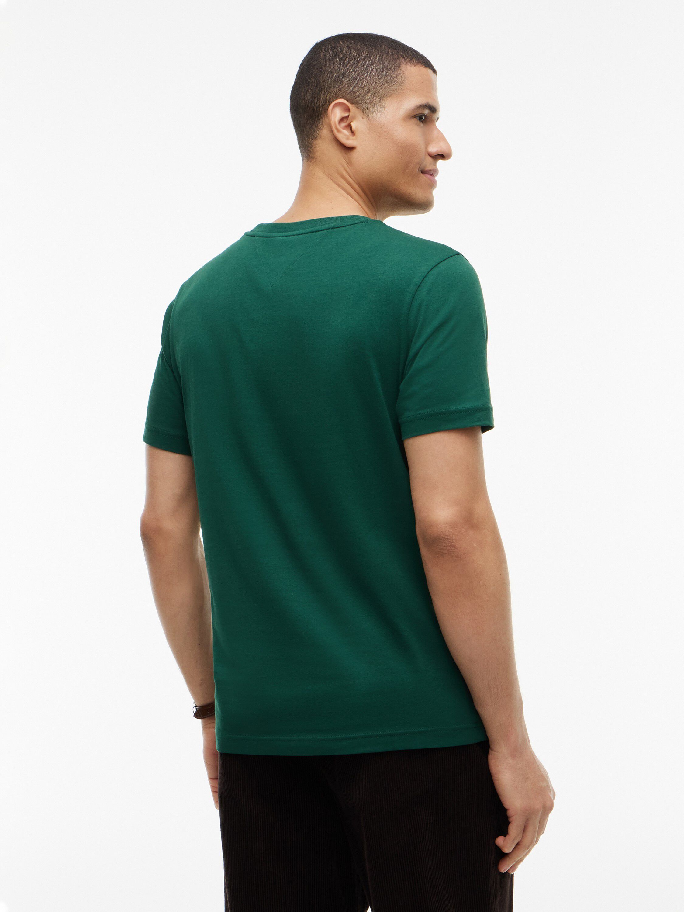 Contrast Logo Crew Neck Jersey T-Shirt
