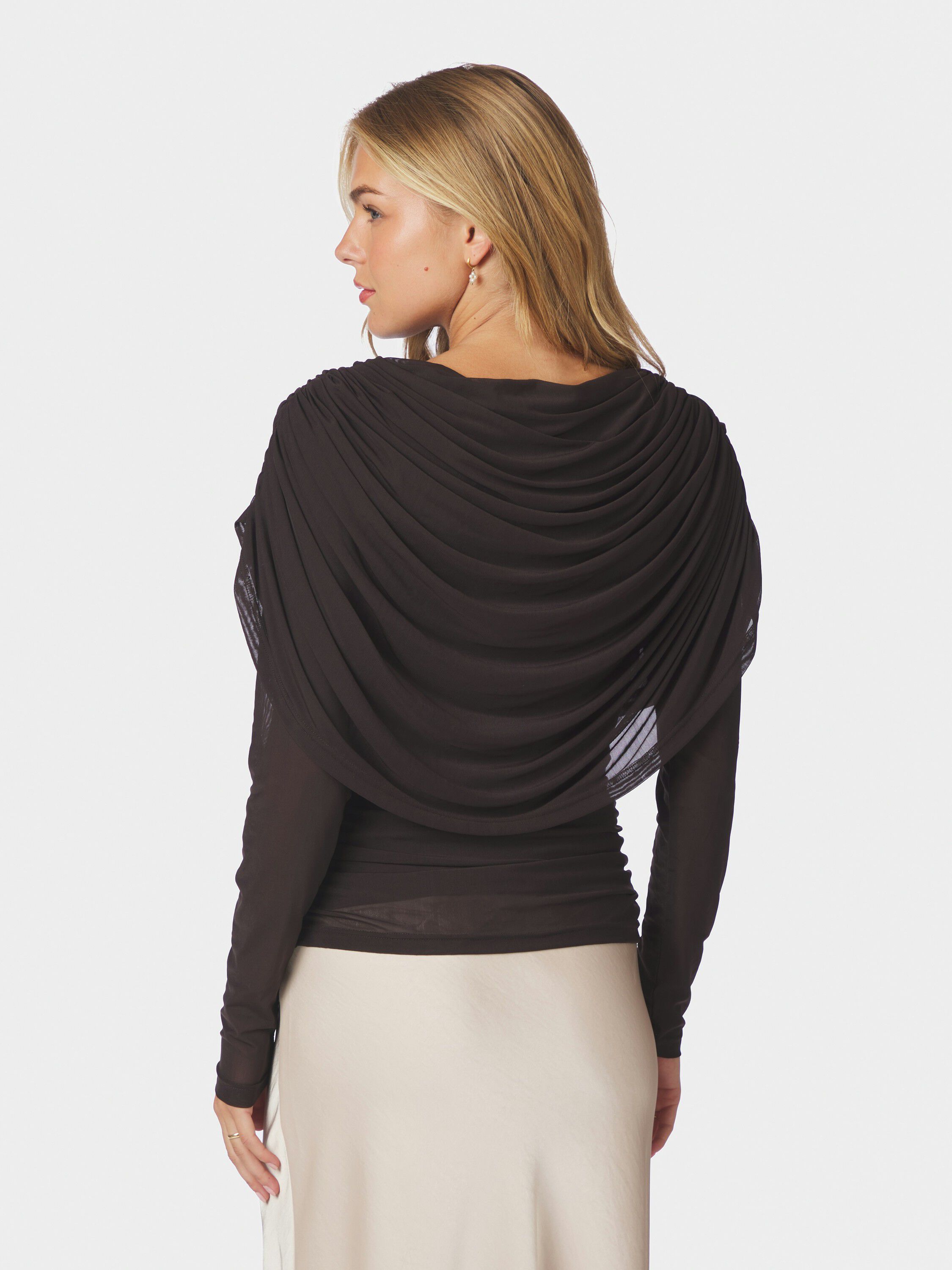 Lottuna Drapy Mesh Blouse