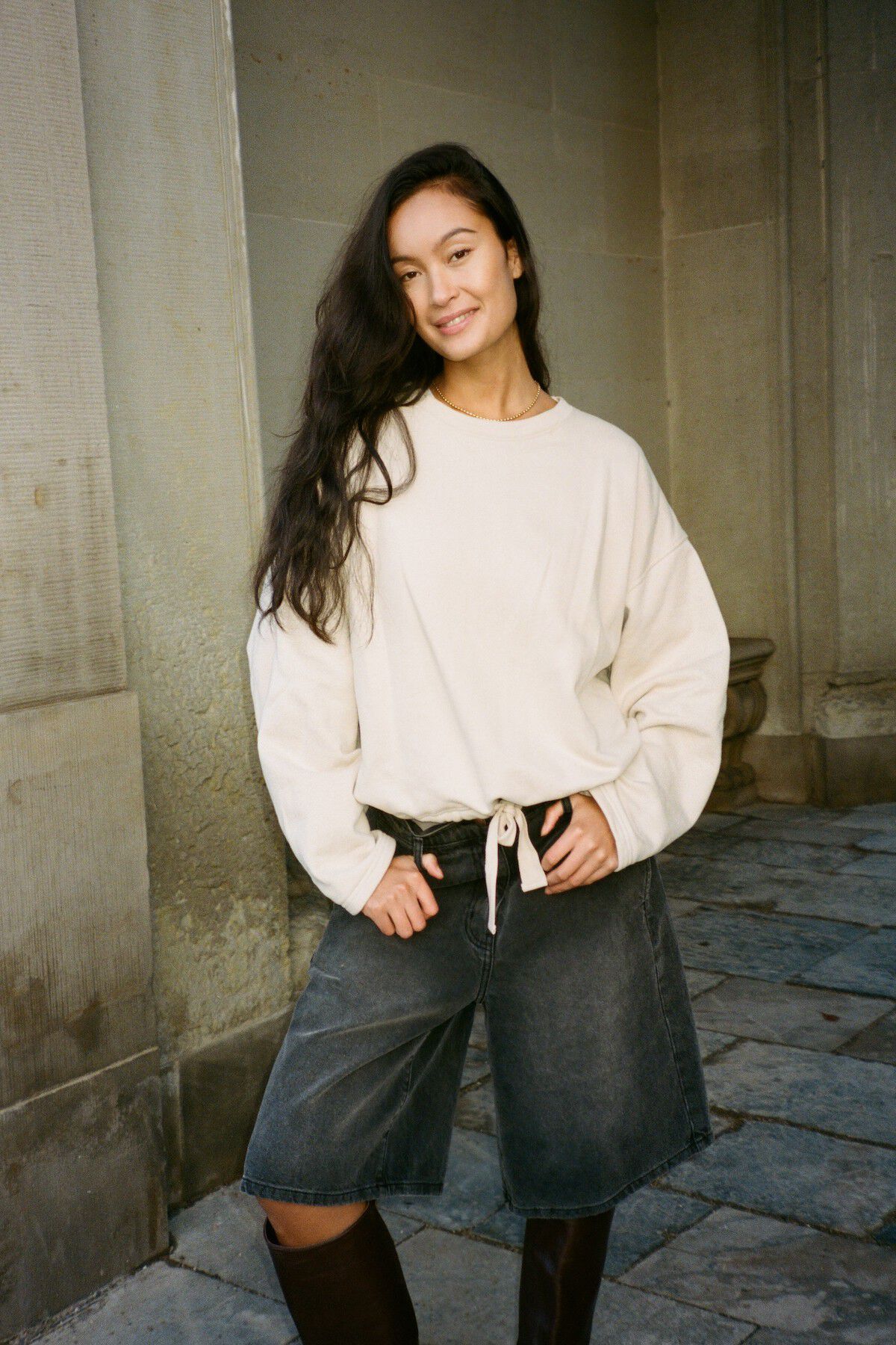 Sweat drawstring top - Sheela