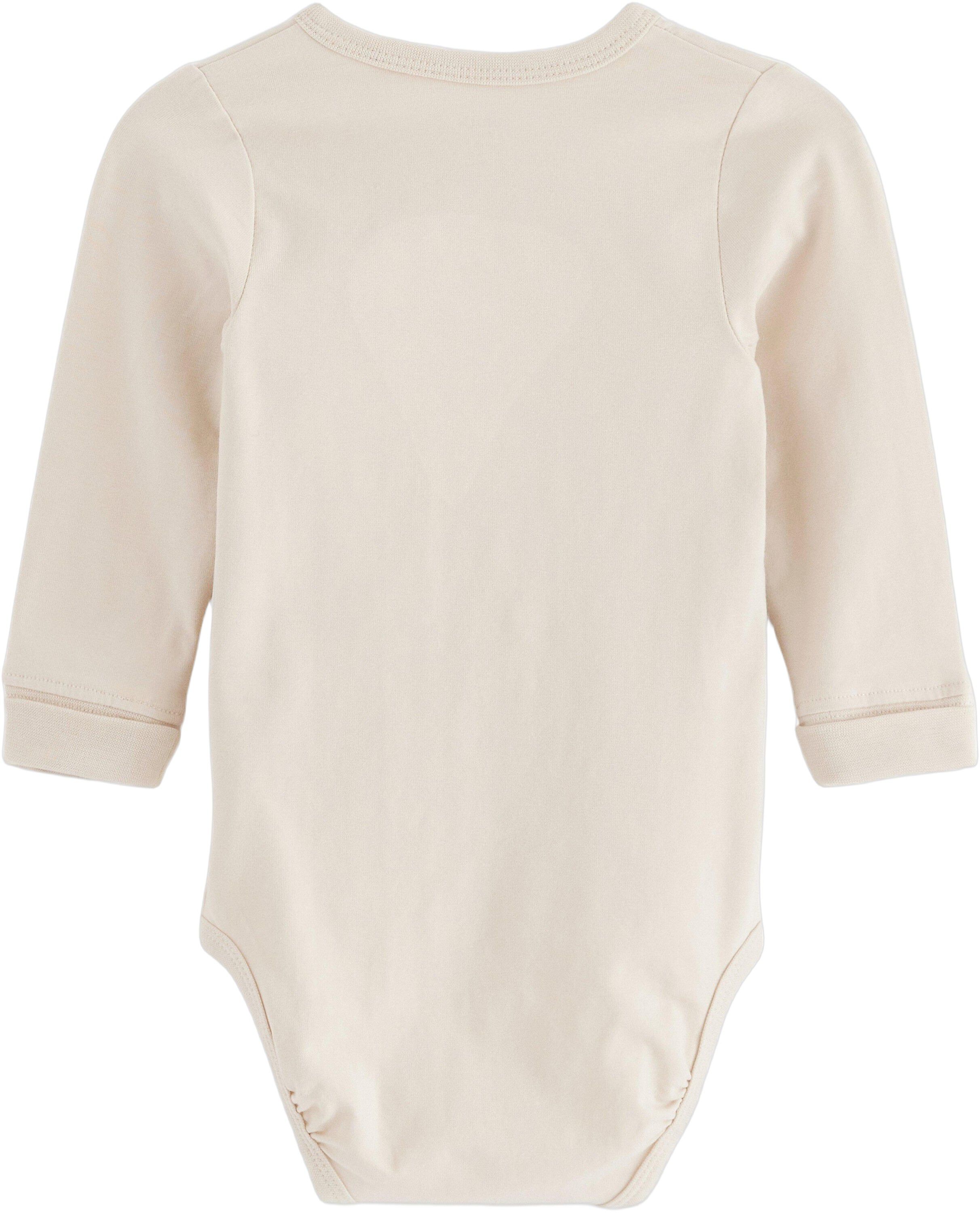Body i bomuldsjersey med lange &aelig;rm