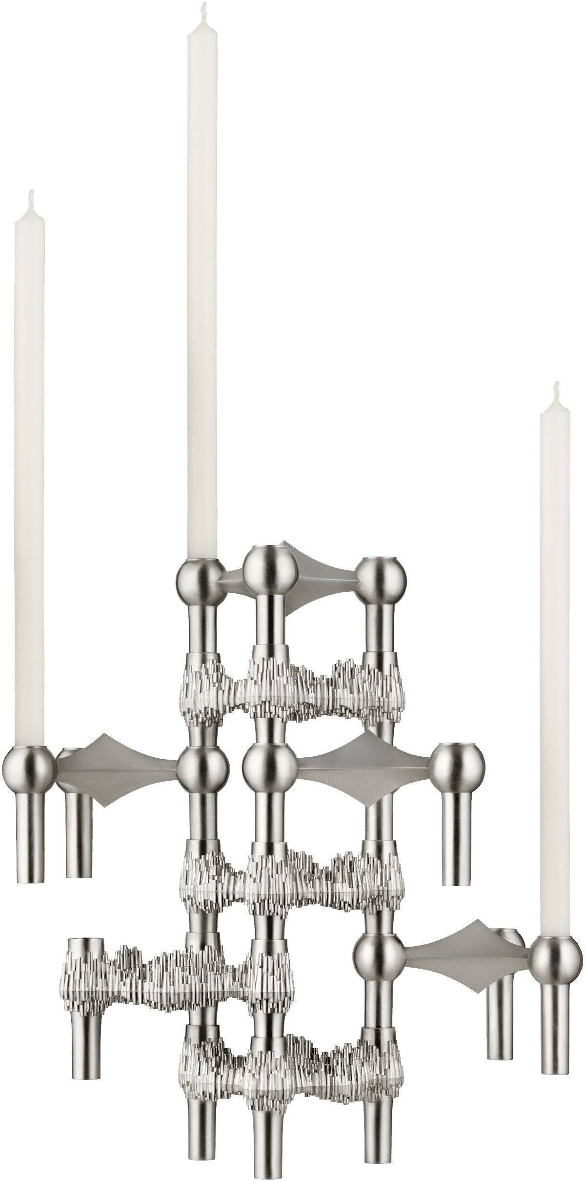 Quist candle holder - brushed chrome