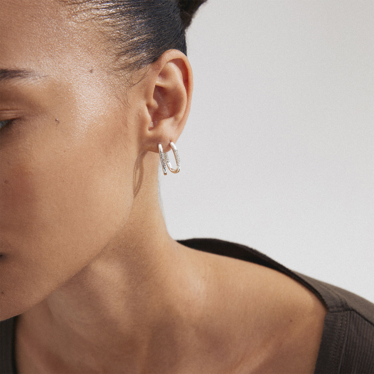 STAR recycled hoops, silver-plated