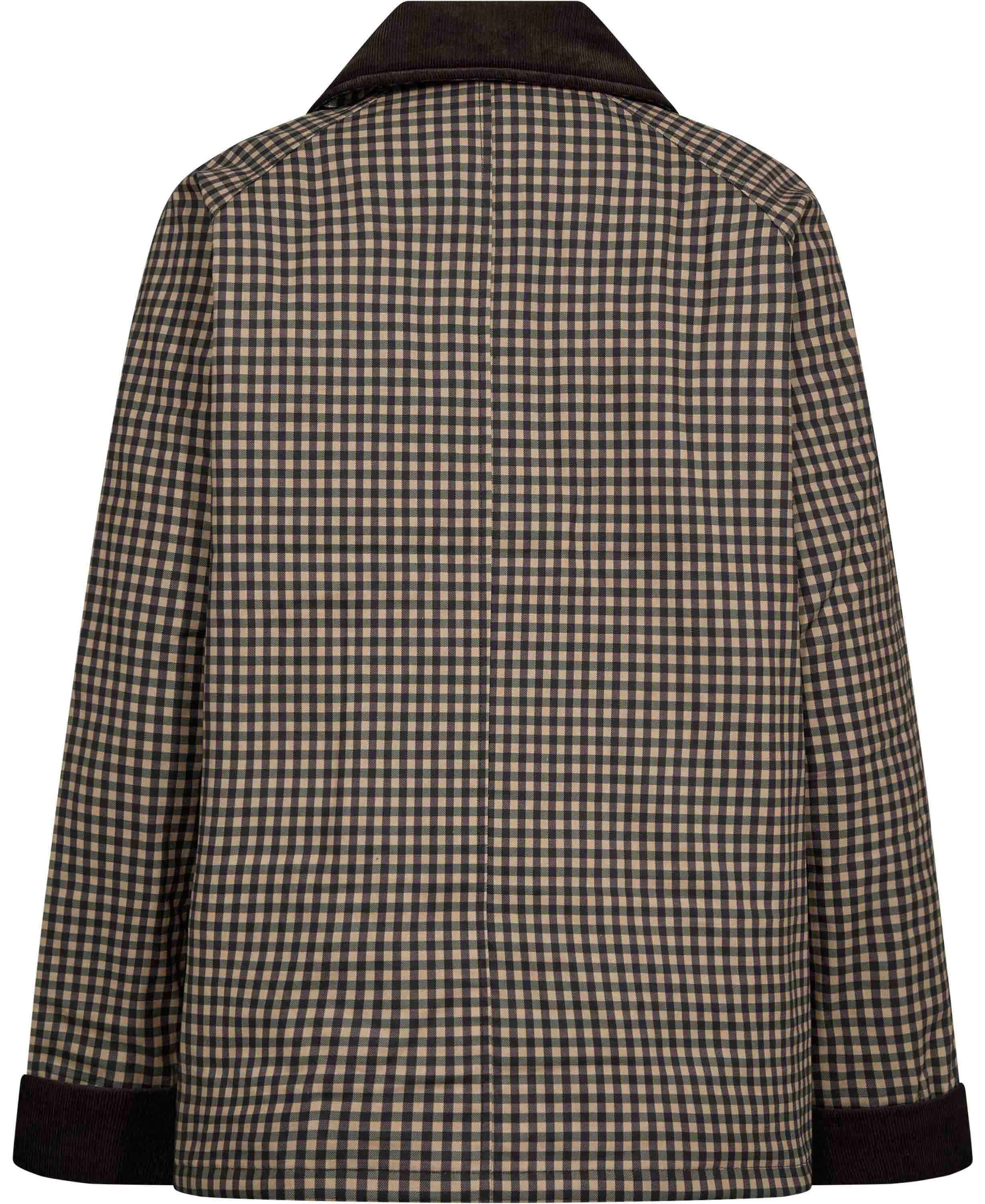 Emmy 4 Check kort jakke med fl&oslash;jl kanter - GRS