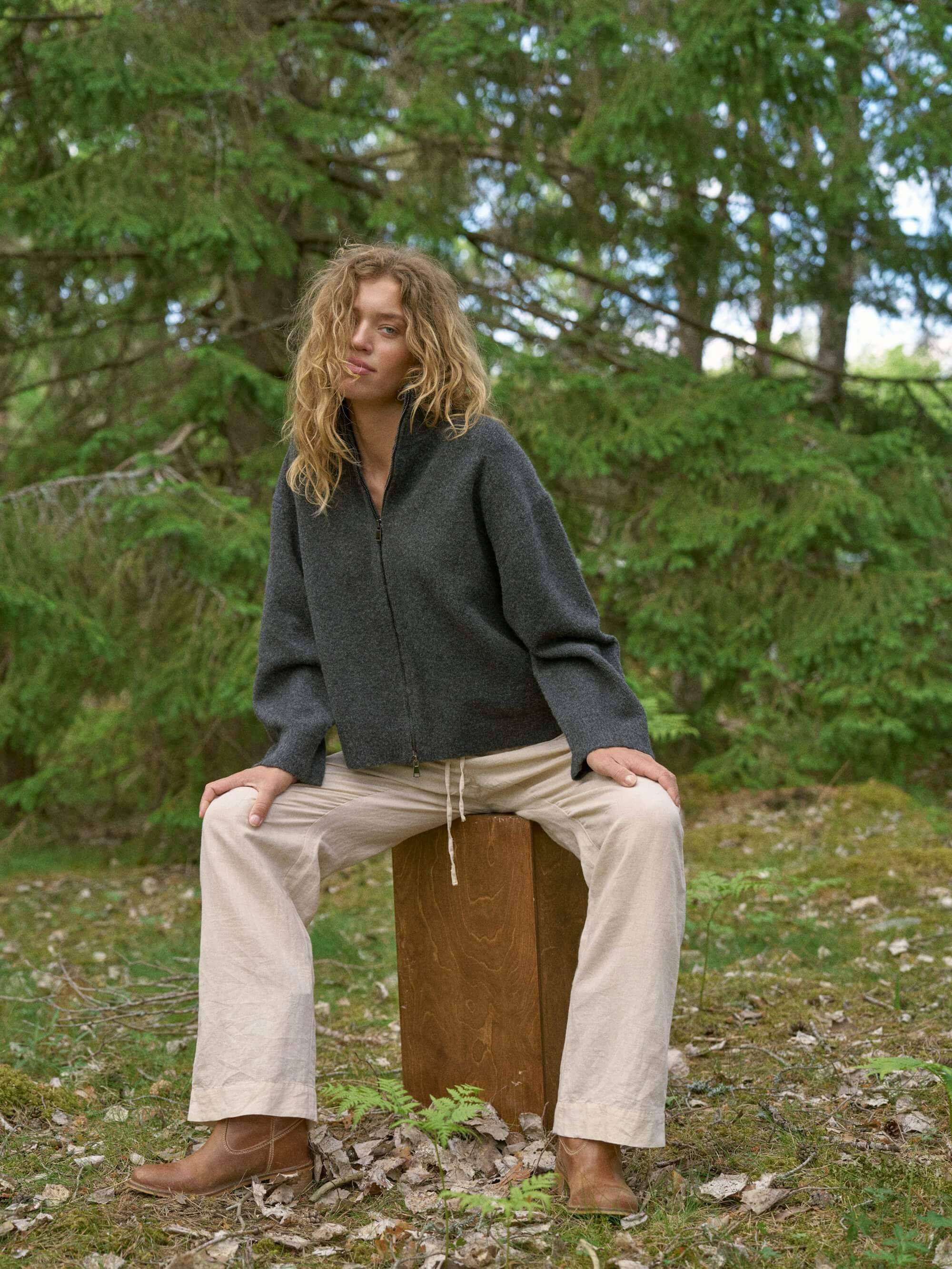 Asley Zip Knit Cardigan