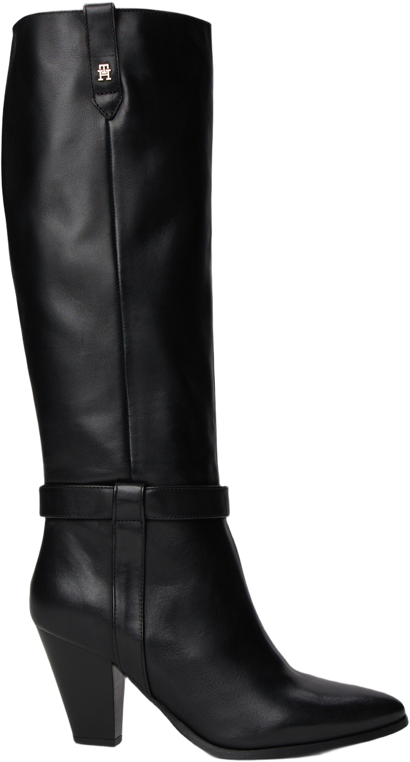 TH T-STRAP LTHR POINTY LONG BOOT