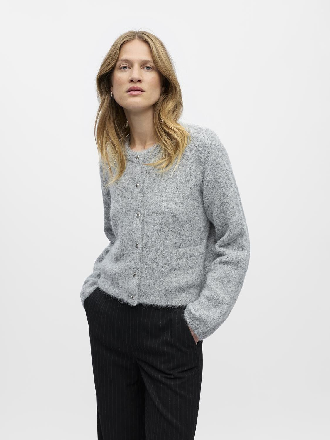 OBJSAGGIA RE L/S KNIT CARDIGAN NOOS