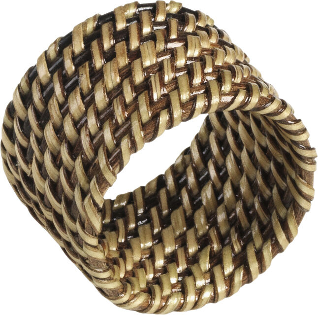 Serviettring 4,5 x 3,5 cm Lys/M&oslash;rk brun Nito flet