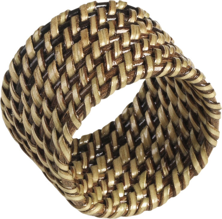 Serviettring 4,5 x 3,5 cm Lys/Mørk brun Nito flet