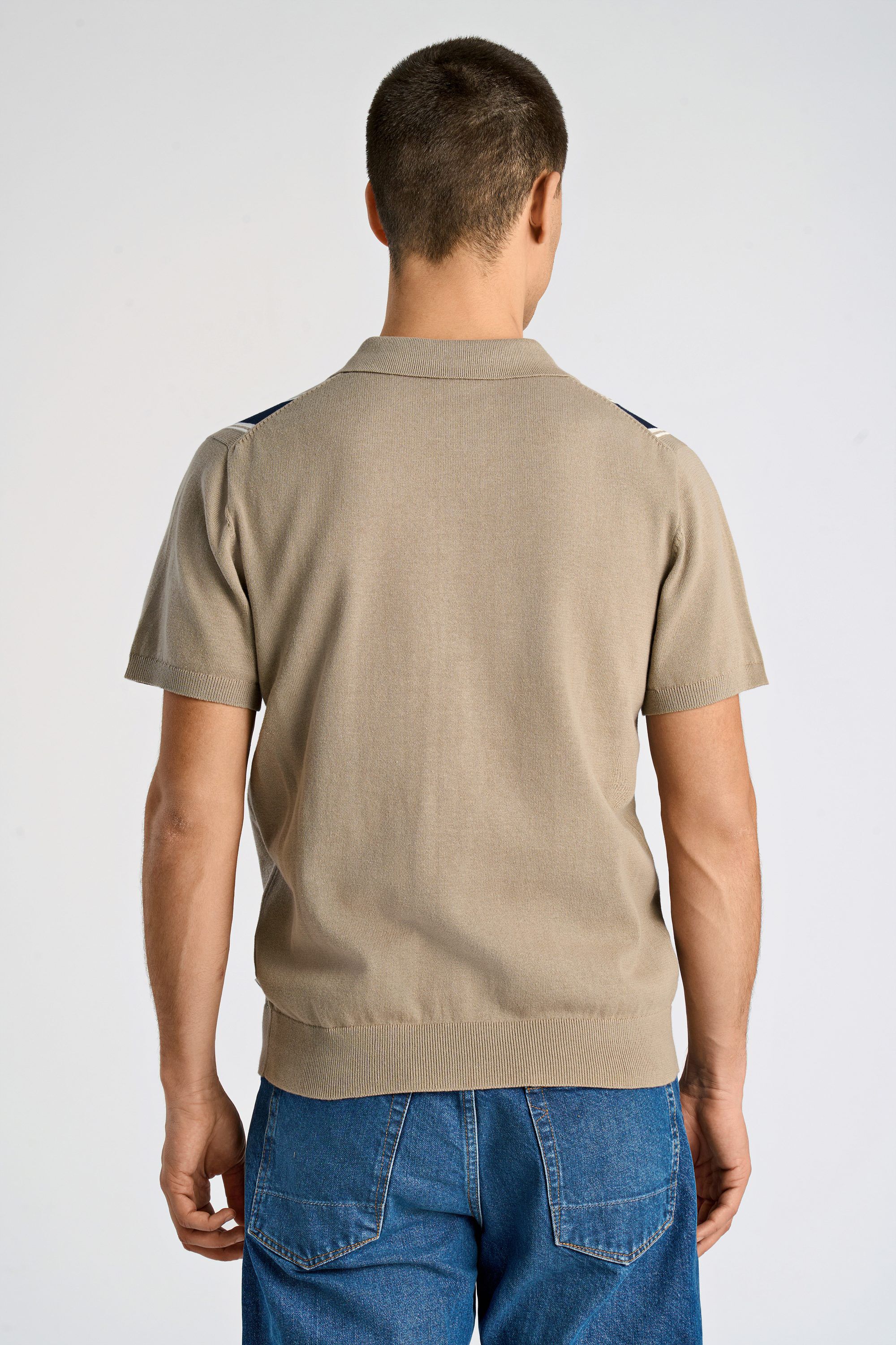 Knitted polo cardigan