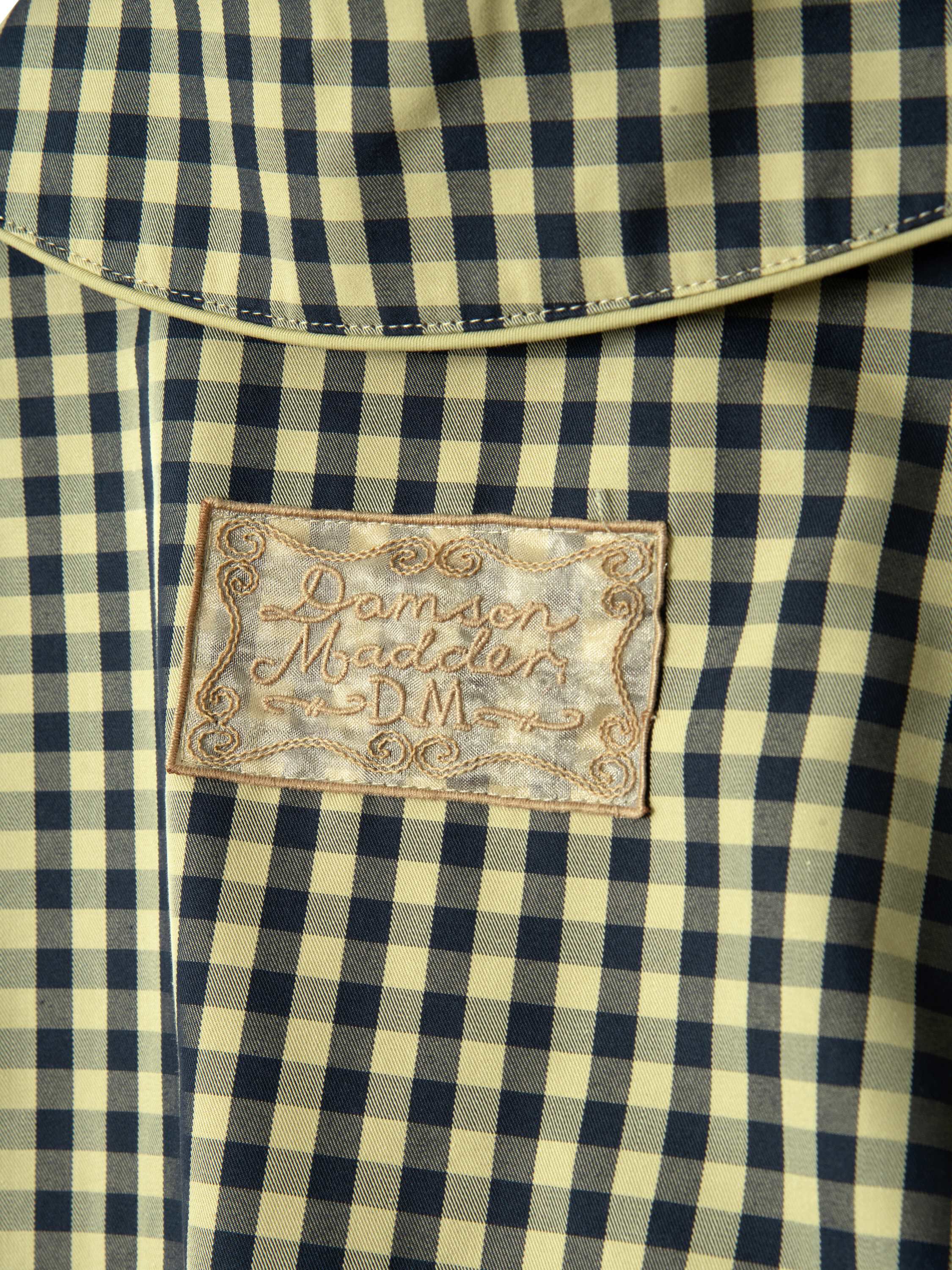 MYRTLE TRENCH COAT - NAVY GINGHAM