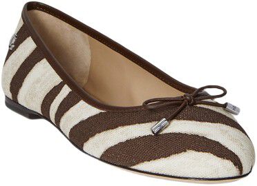 Jayna Zebra-Print Canvas Flat