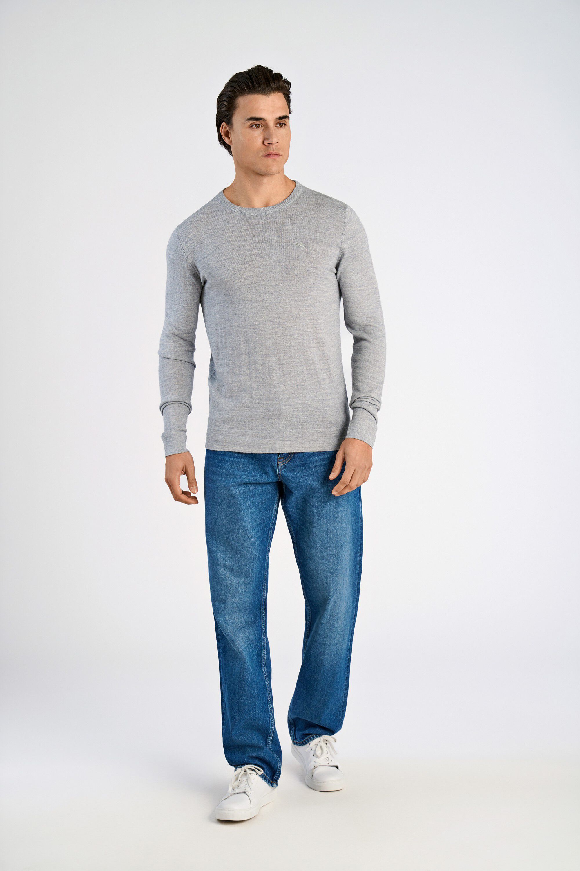 Merino strik med rund hals