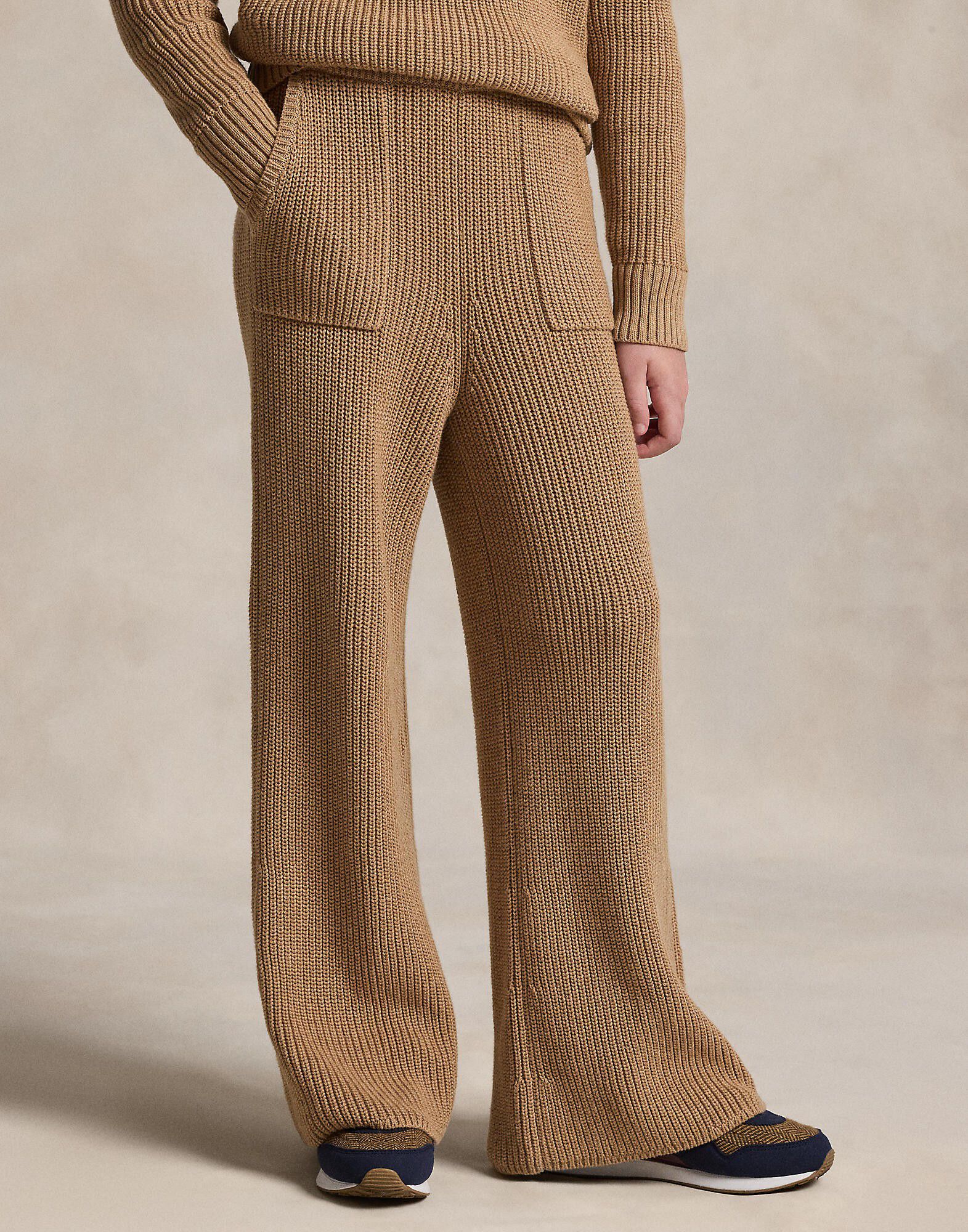 Cotton Wide-Leg Sweater Pant