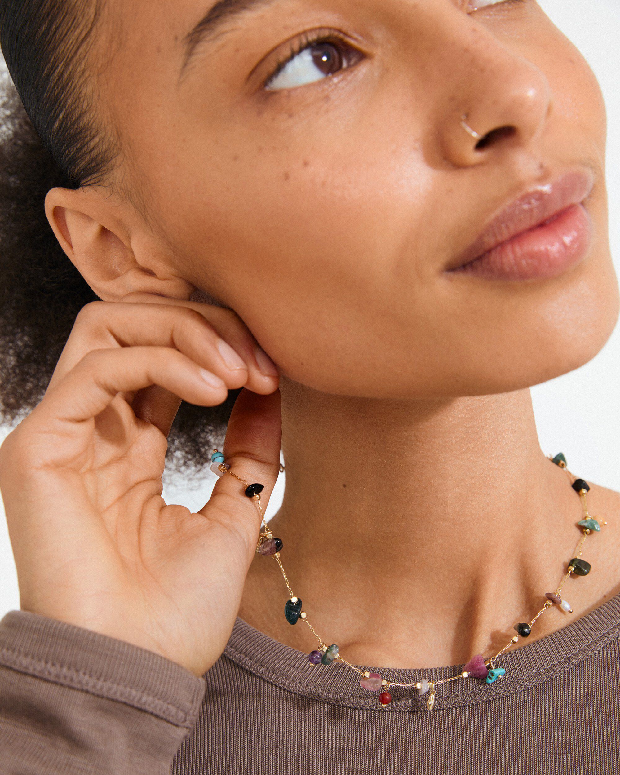 HERE necklace gold-plated/multi