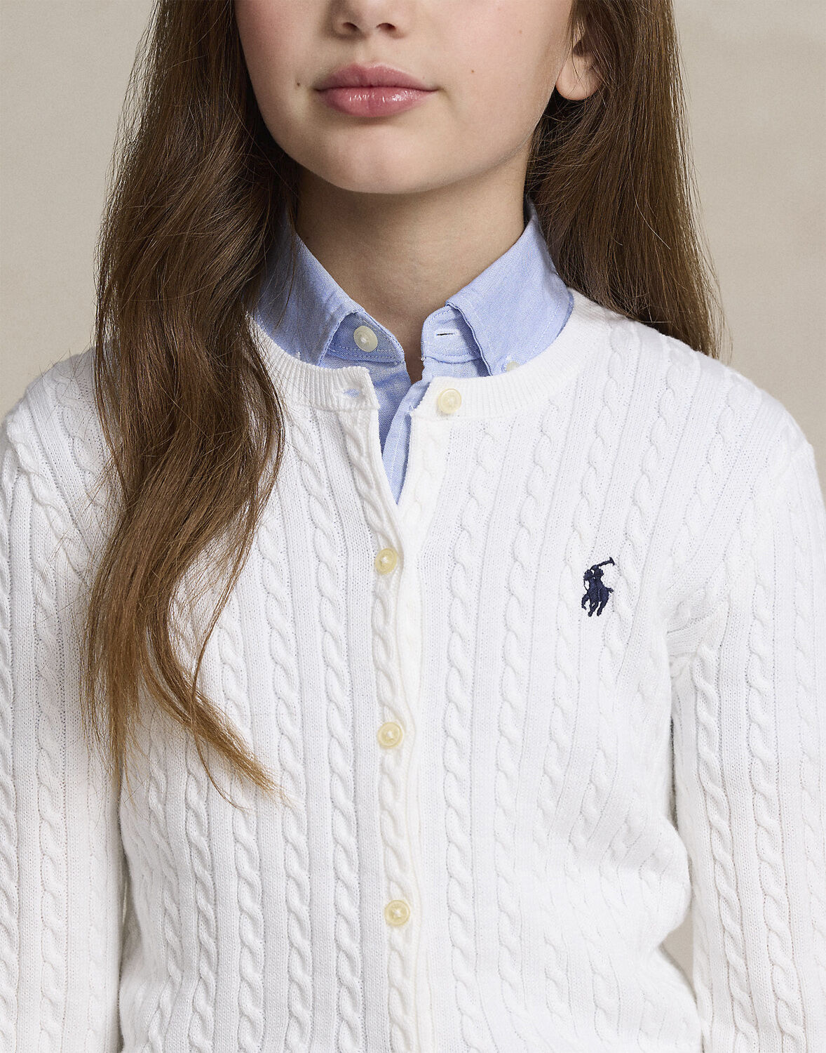 Mini-Cable Cotton Cardigan