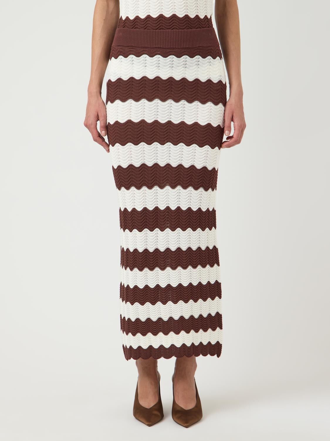 Yasbee Hw Long Knit Skirt