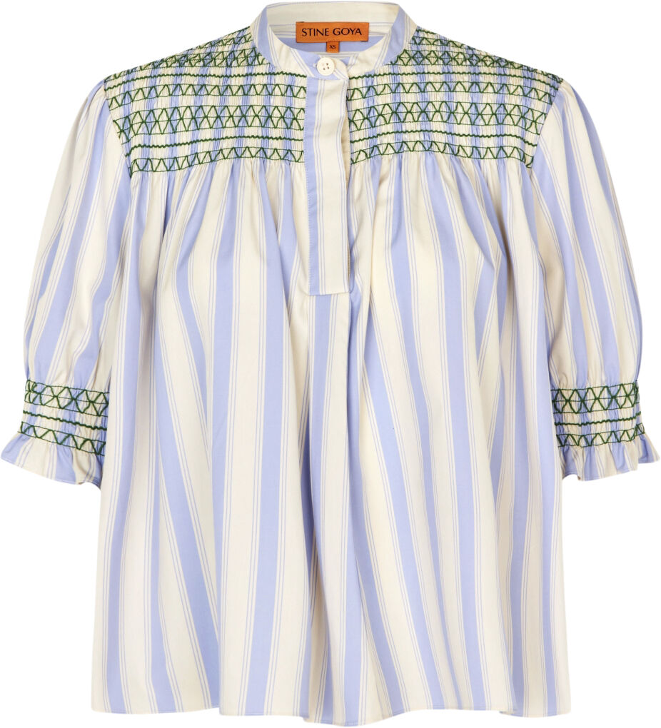 2367 Smocked Cotton, Smocked Gathered Top