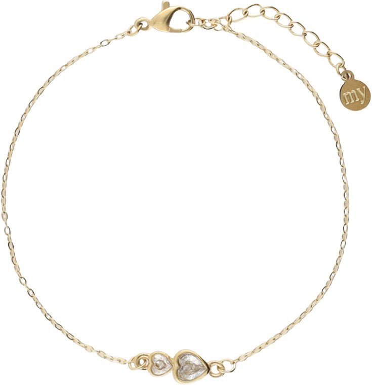 Bracelet 2 heart stones