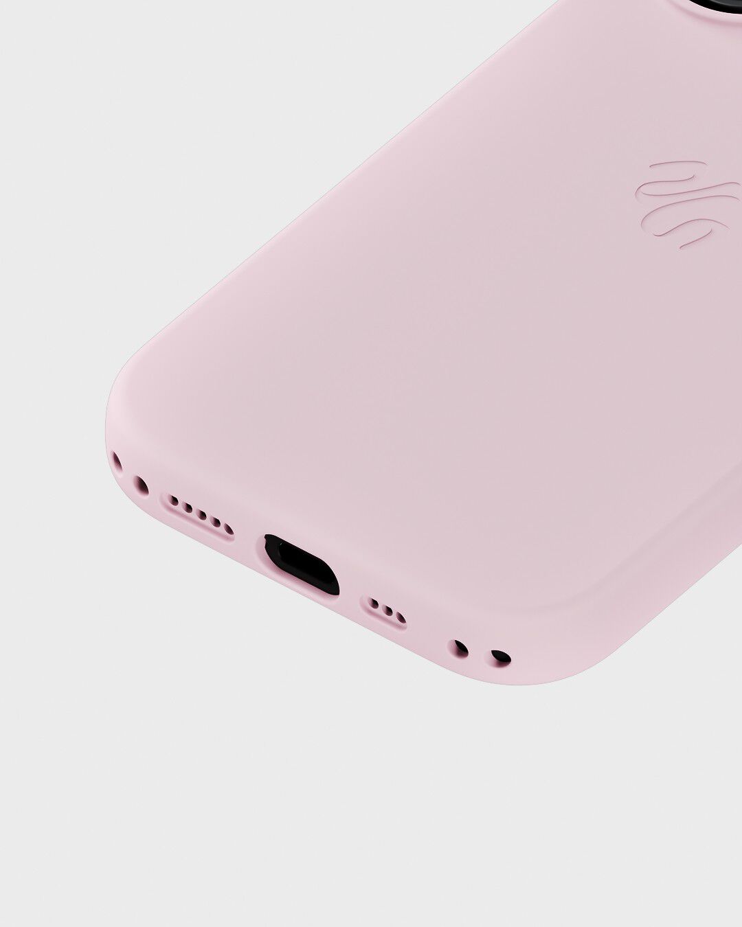 Silicone Case MagSafe Compatible iPhone 17 Pale Pink