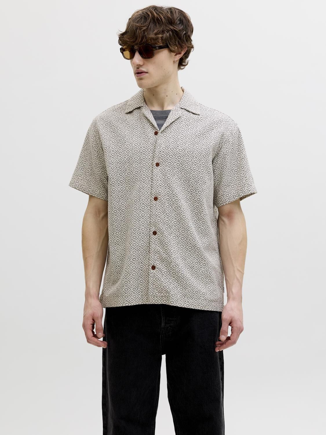 Jprbluwinson Print Dobby S/S Shirt Ln