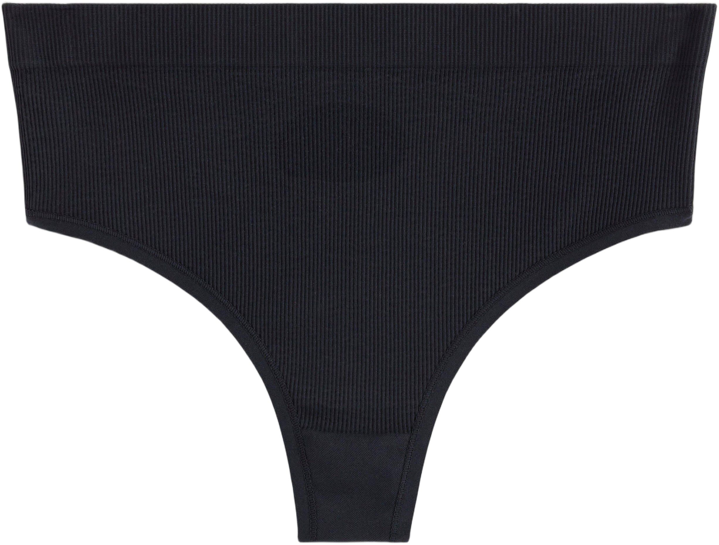 Ribbede stringtruser uten s&oslash;mmer med h&oslash;y midje