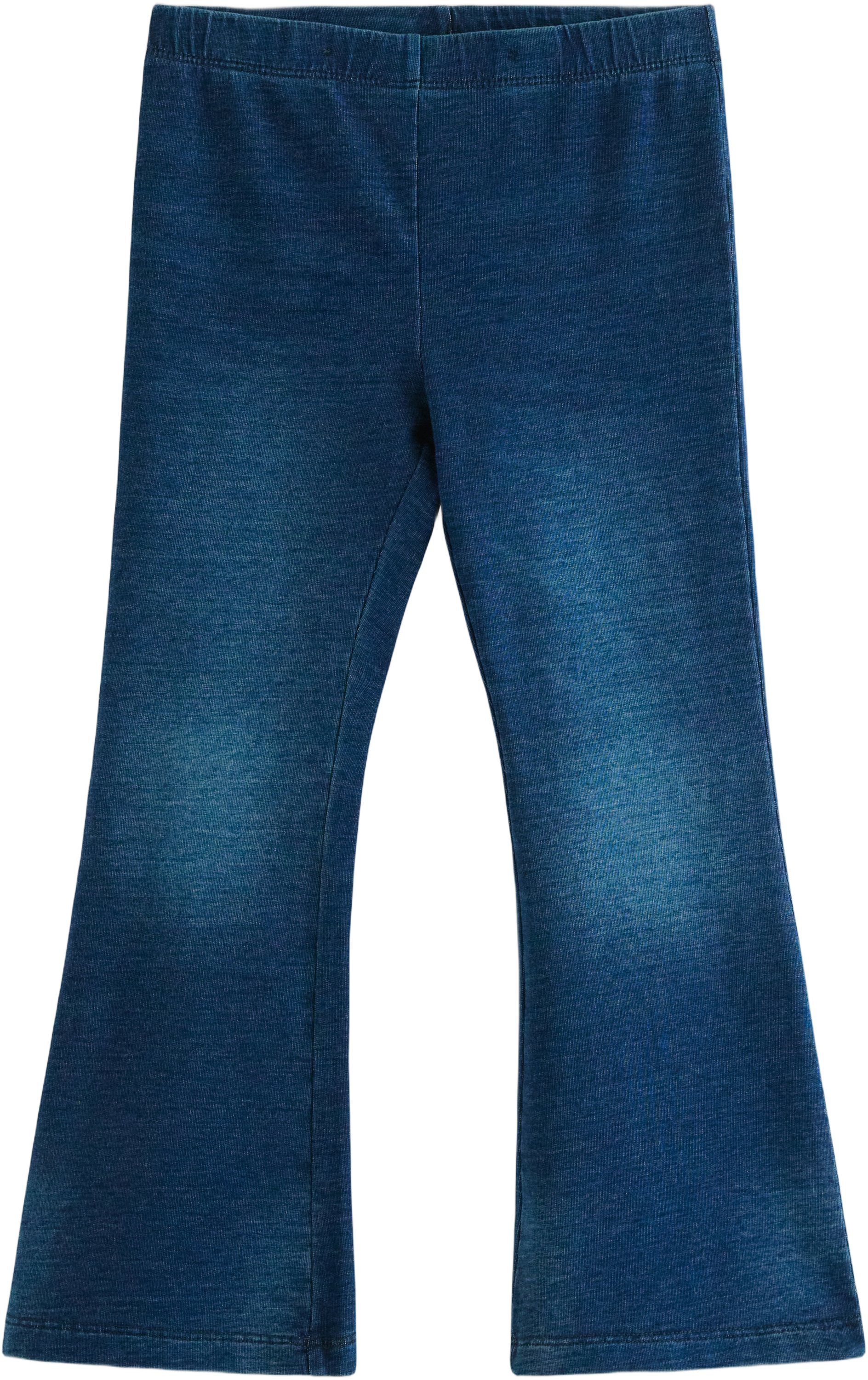 Mjuka leggings i denimtrik&aring; med ela