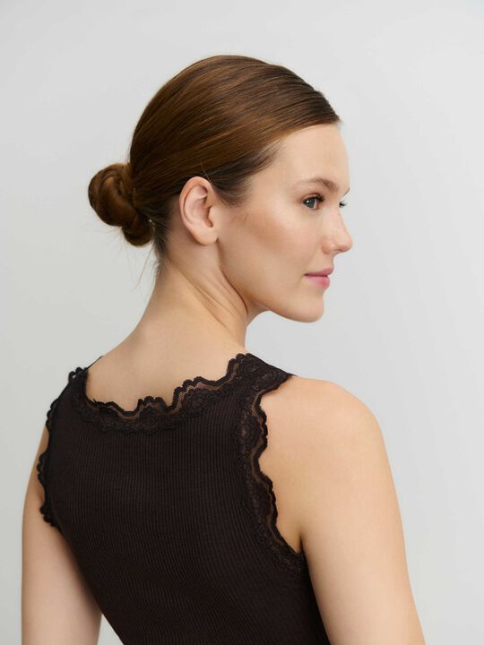 RWBabette Silk SL U-neck Lace Top