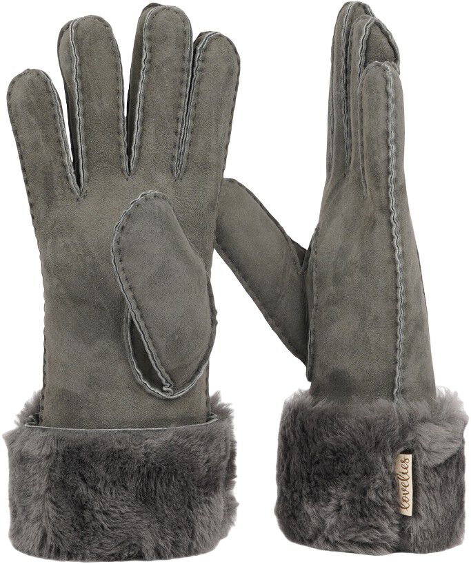 KELLY LONG - GLOWES - SHEEP SKIN W/ SHEARLING CUFF
