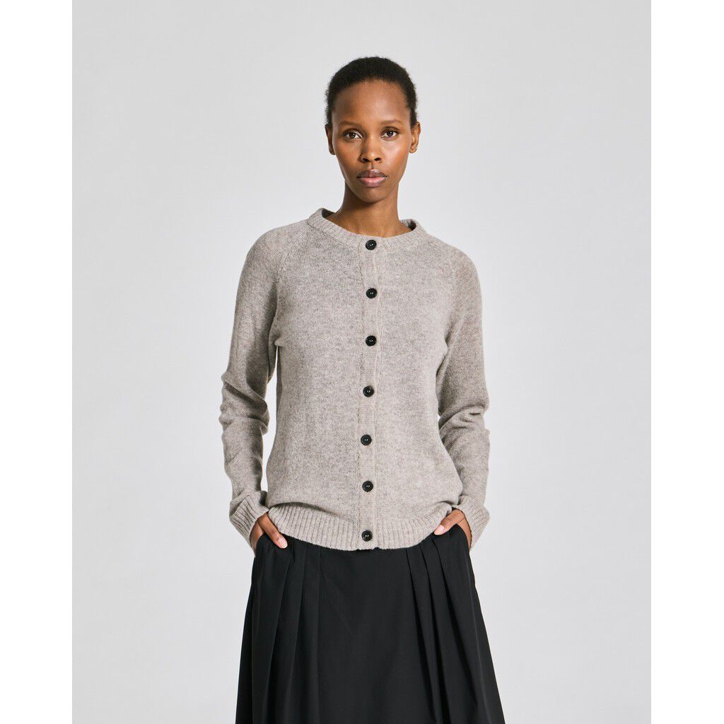 Gry L/S Cardigan Lambswool Knit
