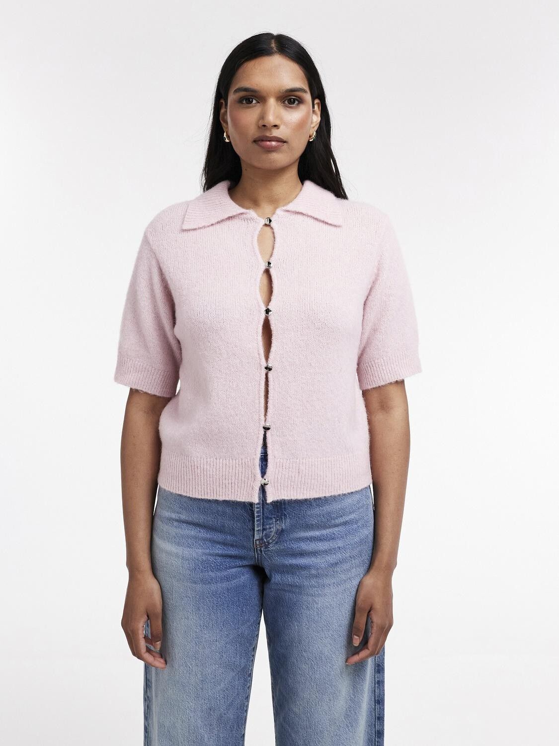 Tscleo Ss One Button Cardigan